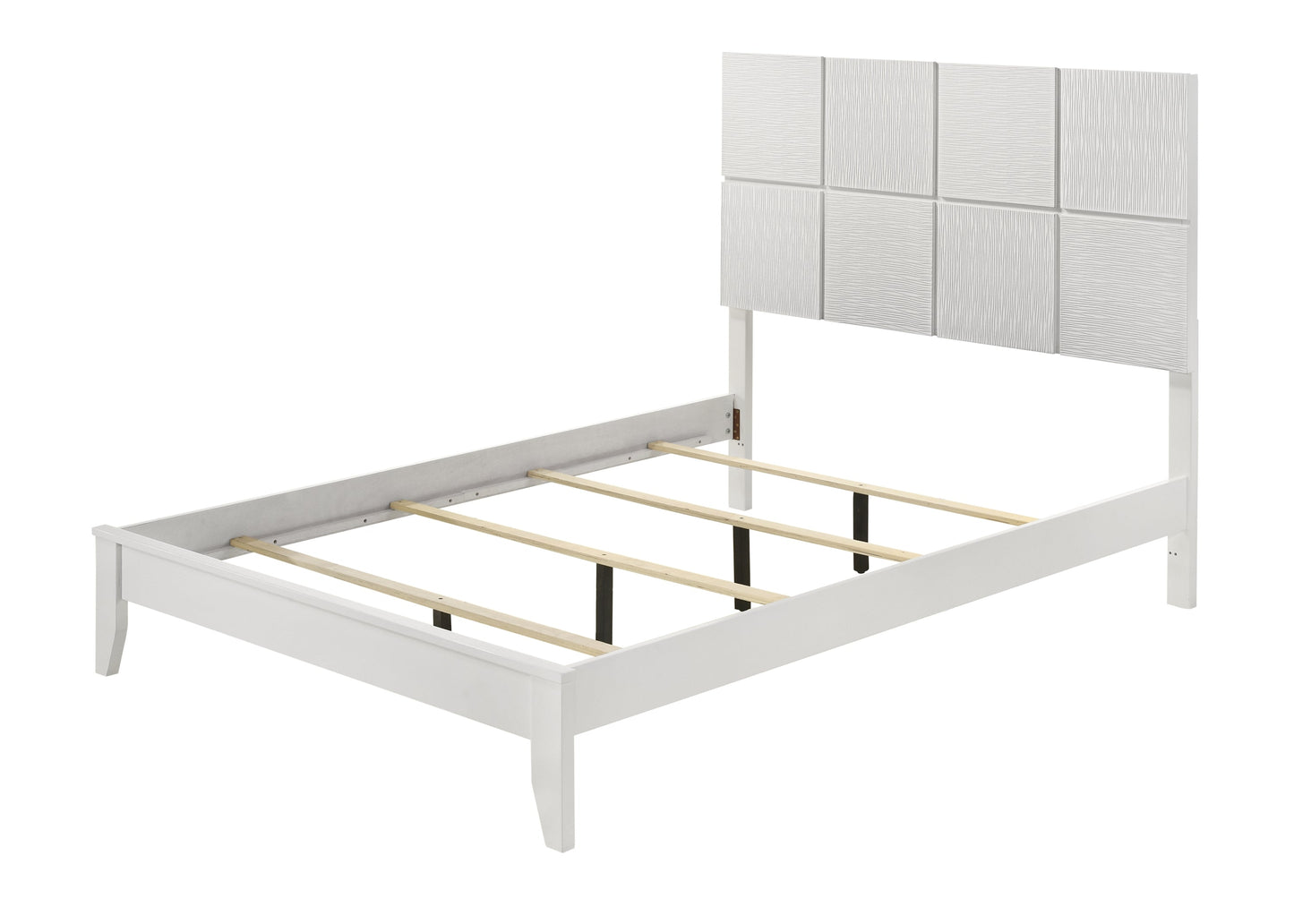 Denker White King Panel Bed - SET | B4712-K-HBFB | B4712-K-RAIL - Luna Furniture - Dallas Store