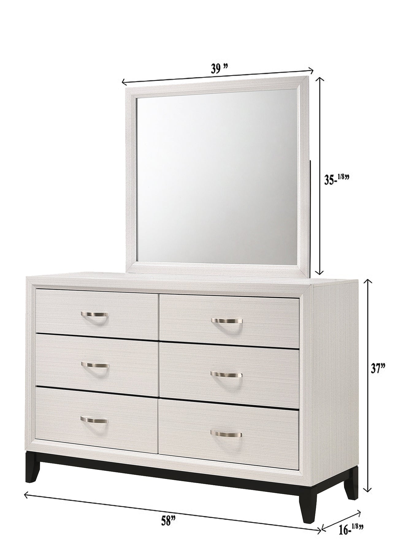 Akerson Chalk Dresser - B4610-1 - Luna Furniture - Dallas Store
