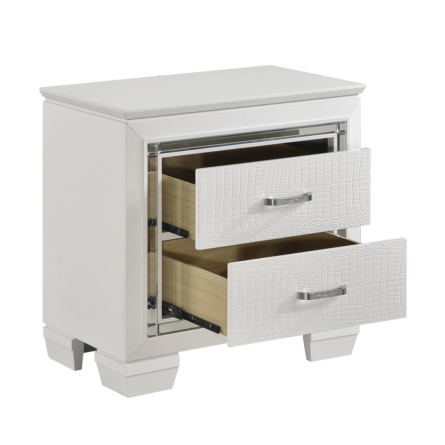 Allura White Nightstand - 1916W-4 - Luna Furniture - Dallas Store