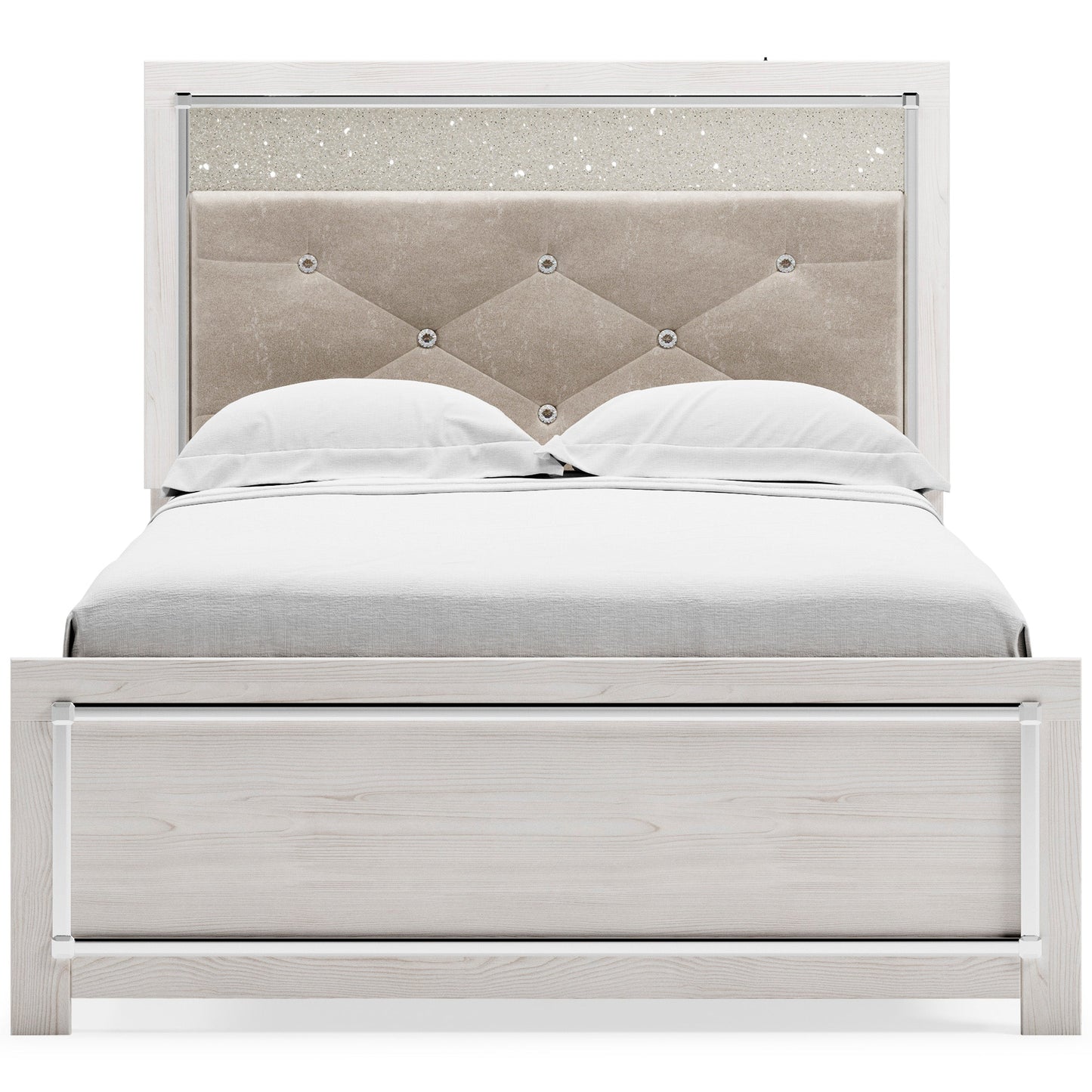 Altyra White LED Upholstered Panel Youth Bedroom Set - SET | B2640-52 | B2640-53 | B2640-83 | B2640-31 | B2640-36 - Luna Furniture - Dallas Store