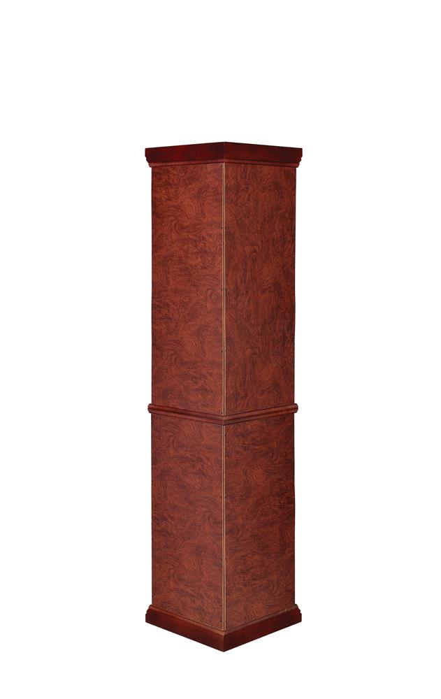 Appledale Medium Brown 6-Shelf Corner Curio Cabinet - 3393 - Luna Furniture - Dallas Store