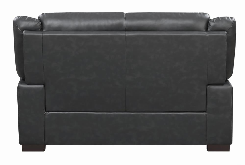 Arabella Pillow Top Upholstered Loveseat Gray - 506592 - Luna Furniture - Dallas Store