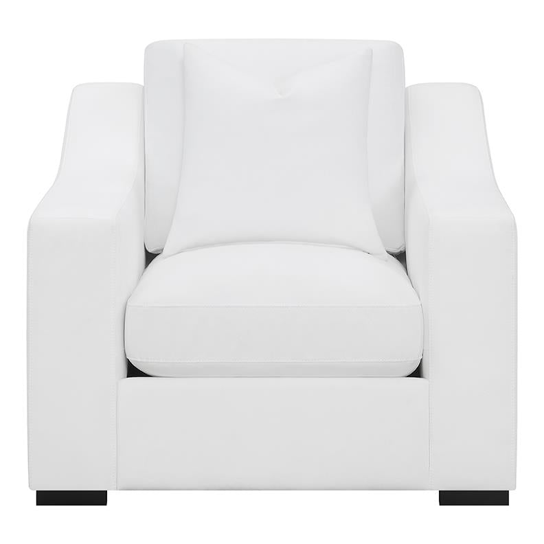 Ashlyn White Upholstered Sloped Arms Chair - 509893 - Luna Furniture - Dallas Store