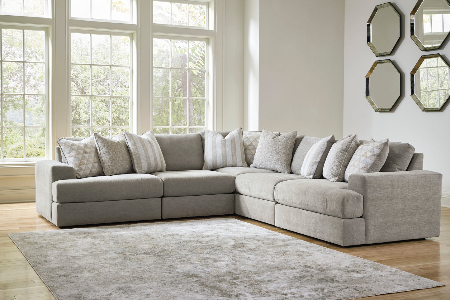 Avaliyah Ash 5-Piece Sectional - SET | 5810364 | 5810346 | 5810346 | 5810377 | 5810365 - Luna Furniture - Dallas Store