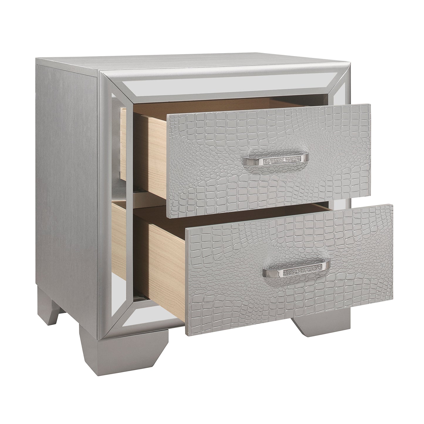 Aveline Silver Nightstand - 1428SV-4 - Luna Furniture - Dallas Store
