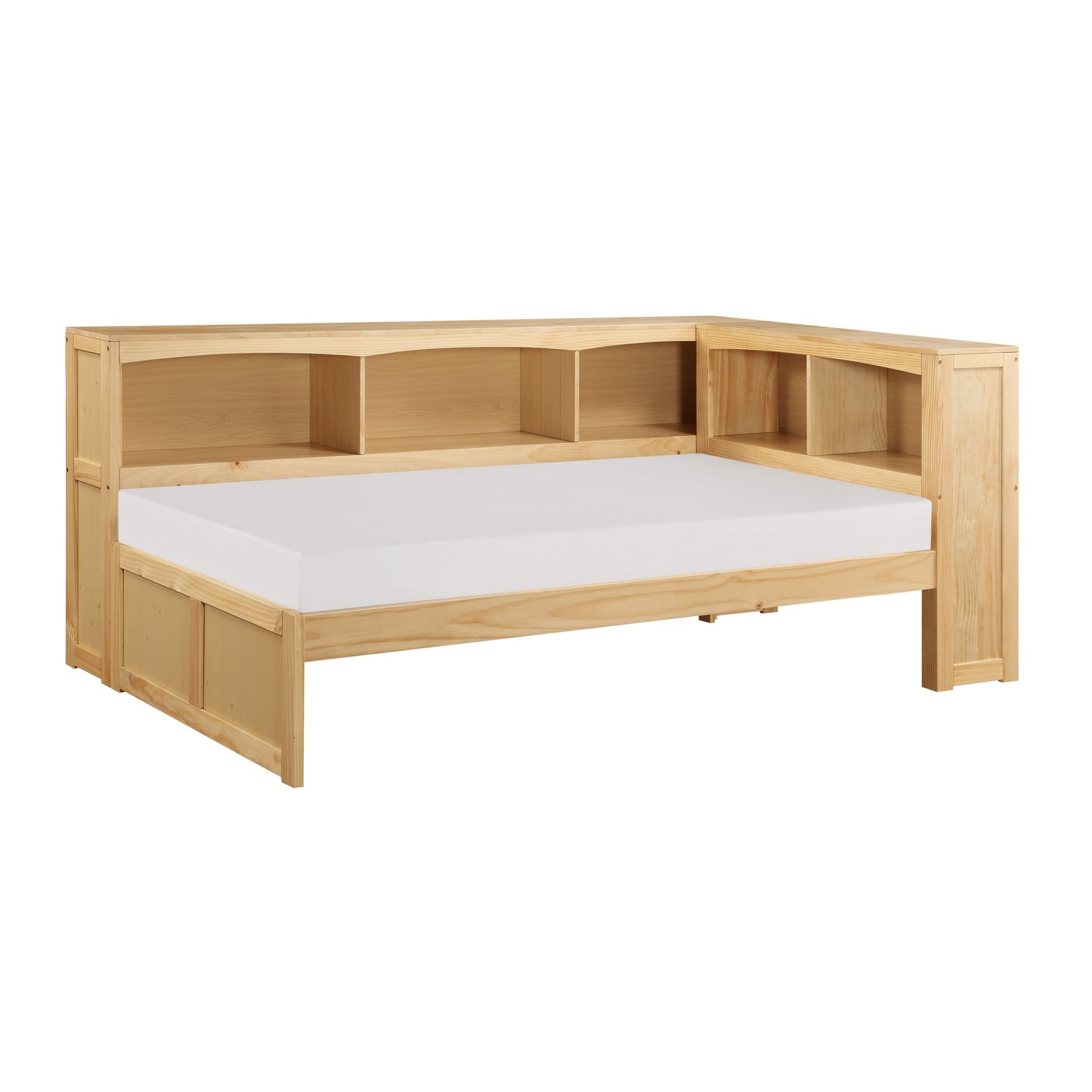 Bartly Pine Twin Bookcase Corner Bed - SET | B2043BC-1 | B2043BC-2 | B2043BC-BC - Luna Furniture - Dallas Store
