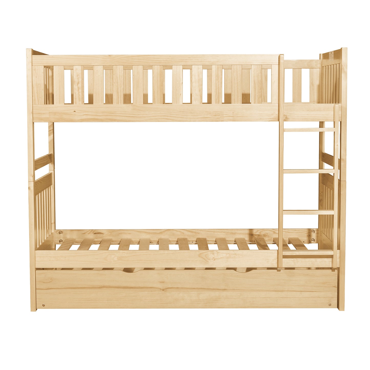 Bartly Pine Twin/Twin Bunk Bed with Twin Trundle - SET | B2043-1 | B2043-2 | B2043-SL | B2043-R - Luna Furniture - Dallas Store