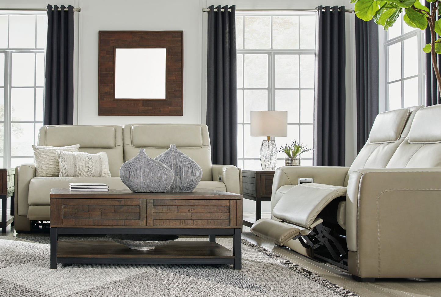 Battleville Almond Power Reclining Living Room Set - SET | U3070547 | U3070514 | U3070513 - Luna Furniture - Dallas Store