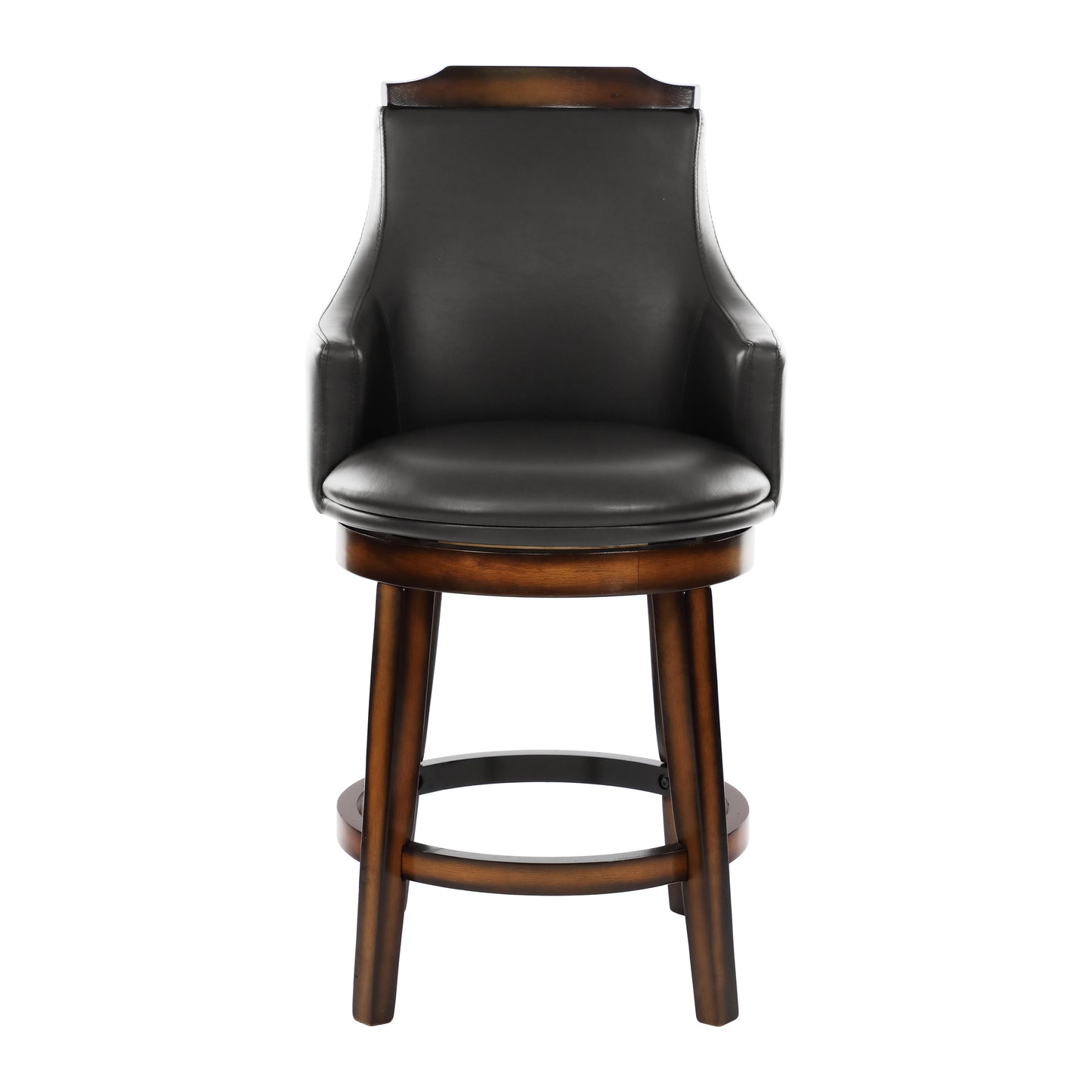 Bayshore Brown Swivel Counter Height Chair, Set of 2 - 5447-24S - Luna Furniture - Dallas Store