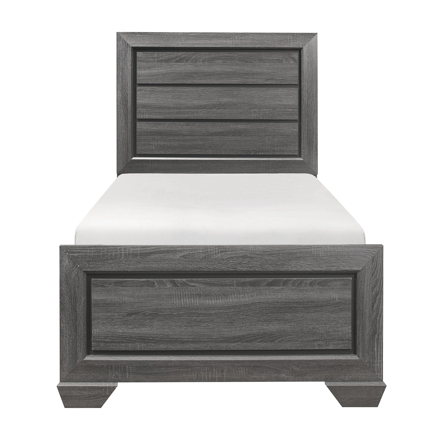 Beechnut Gray Twin Panel Bed - SET | 1904TGY-1 | 1904FGY-3 - Luna Furniture - Dallas Store