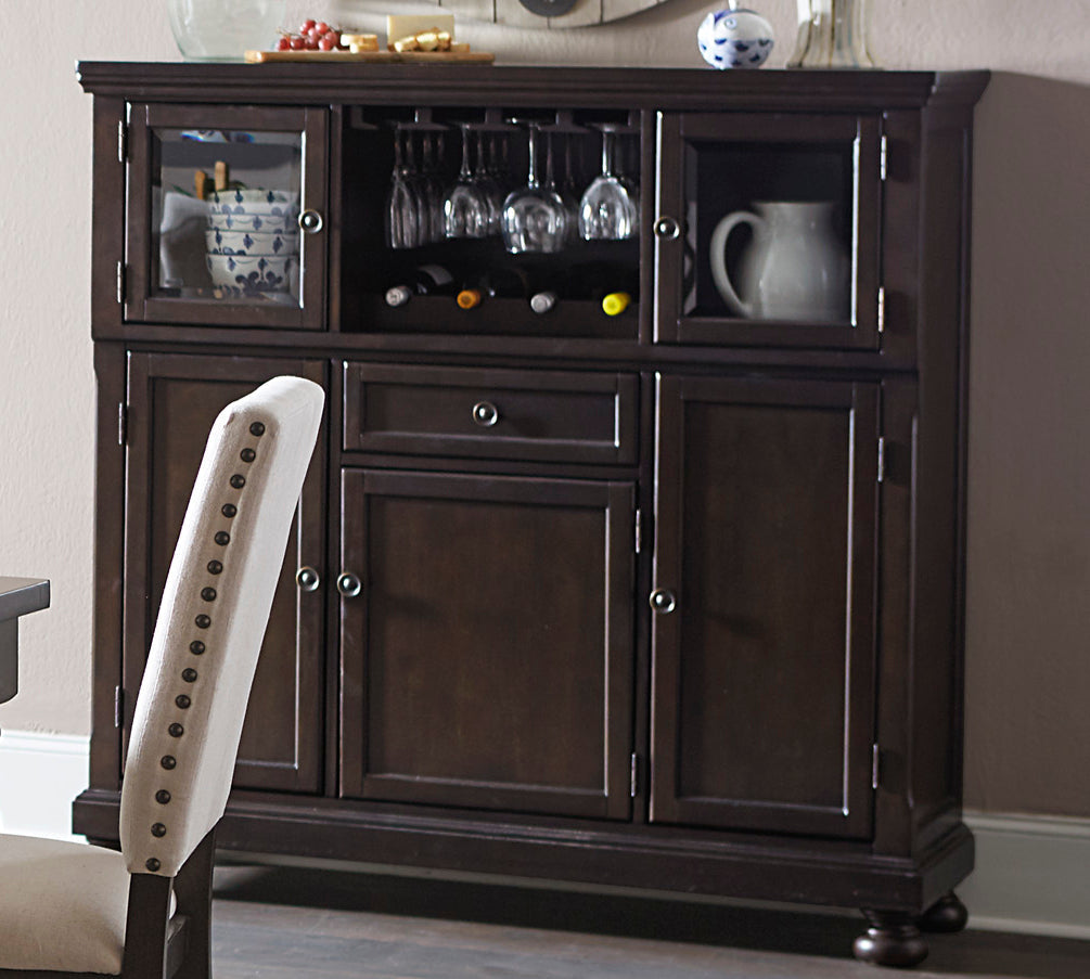 Begonia Grayish Brown Curio - 1718GY-40 - Luna Furniture - Dallas Store