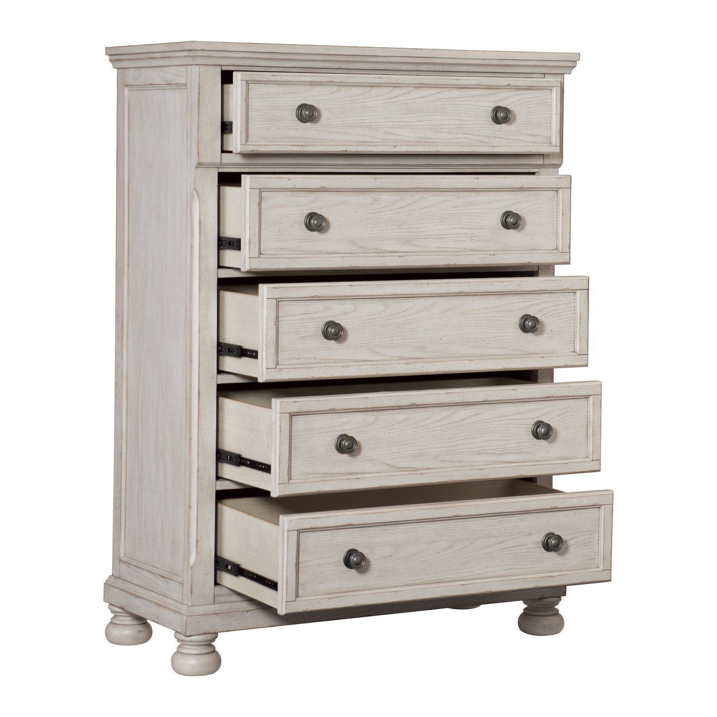 Bethel Wire Brushed White Chest - 2259W-9 - Luna Furniture - Dallas Store