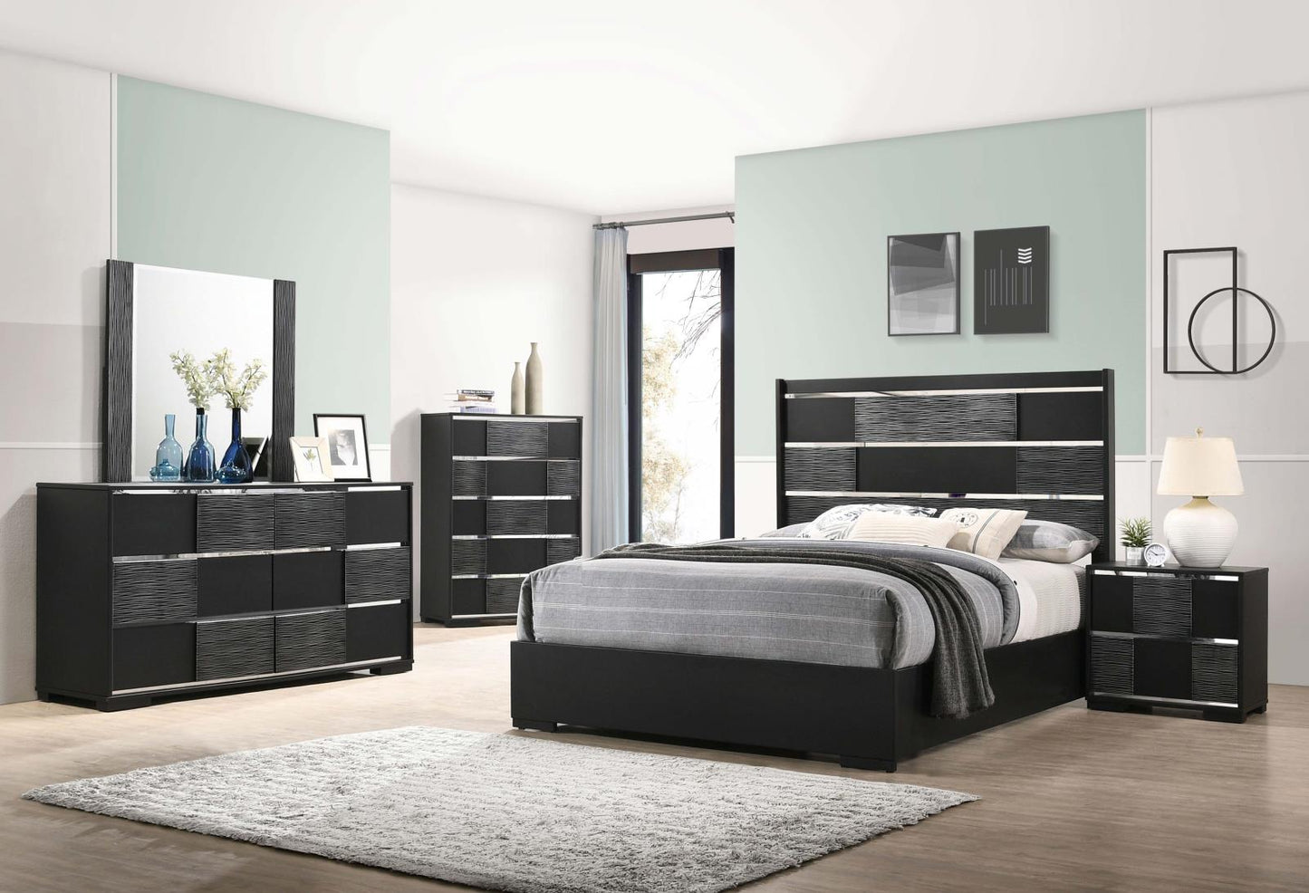 Blacktoft Black Rectangle Dresser Mirror - 207104 - Luna Furniture - Dallas Store