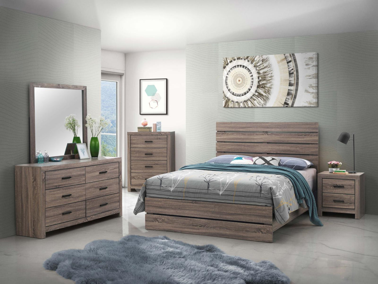 Brantford Barrel Oak 4-Drawer Chest - 207045 - Luna Furniture - Dallas Store