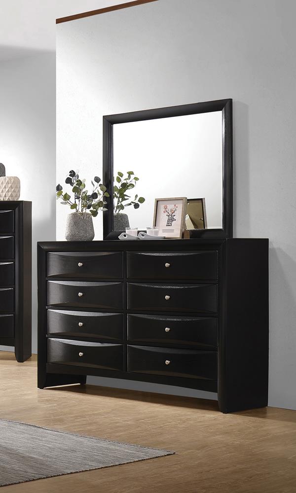 Briana Black Rectangle Dresser Mirror - 200704 - Luna Furniture - Dallas Store
