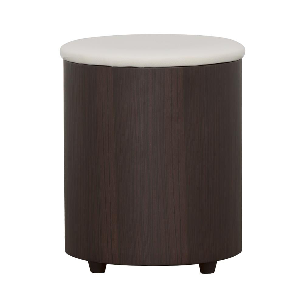 Buckley Cappuccino 3-Piece Coffee Table/Stools Set - 720218 - Luna Furniture - Dallas Store