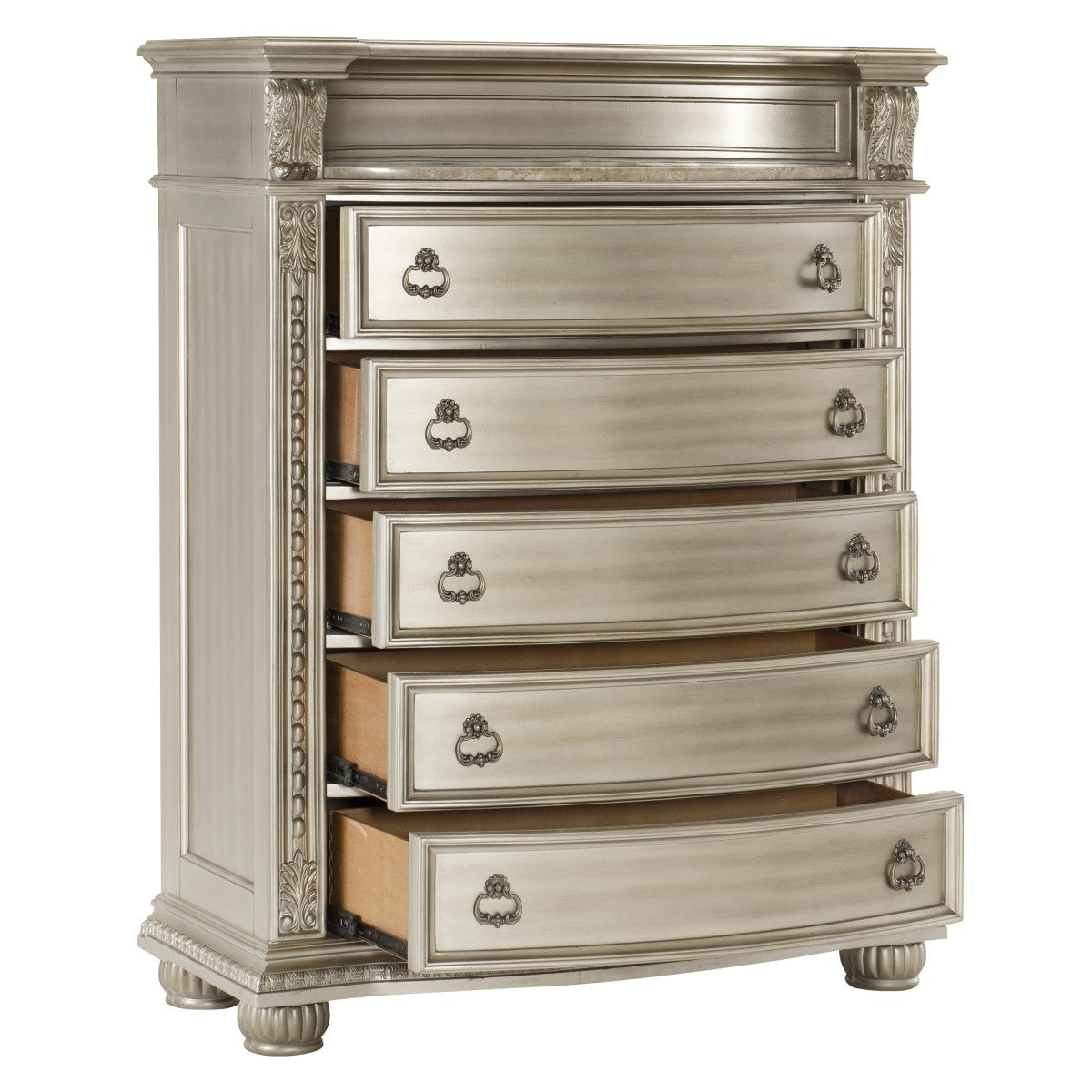 Cavalier Silver Chest - 1757SV-9 - Luna Furniture - Dallas Store