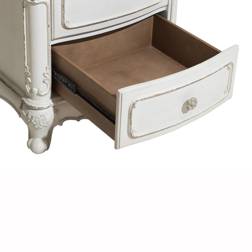 Cinderella Antique White Nightstand - 1386NW-4 - Luna Furniture - Dallas Store