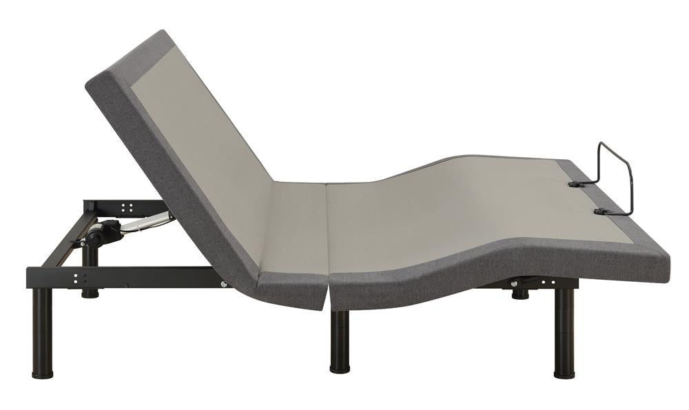 Clara Gray/Black Eastern King Adjustable Bed Base - 350131KE - Luna Furniture - Dallas Store