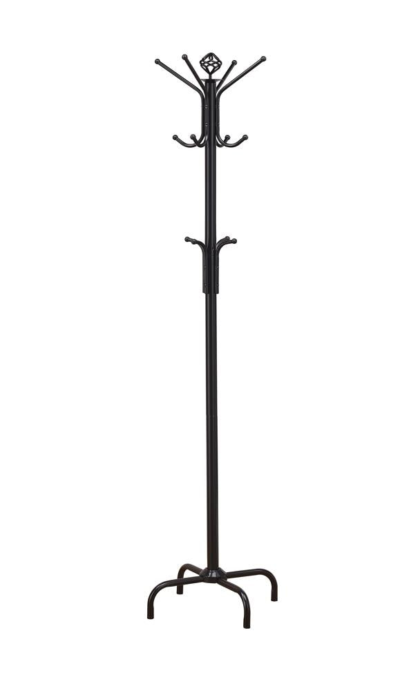 Collier Black 12-Hook Coat Rack - 2019 - Luna Furniture - Dallas Store