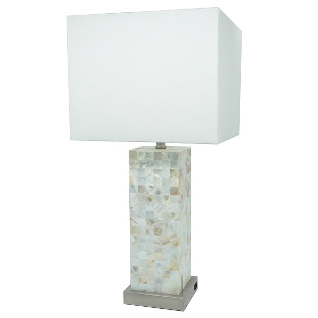 Crown White and Gray Table Lamp - 6212T - Luna Furniture - Dallas Store