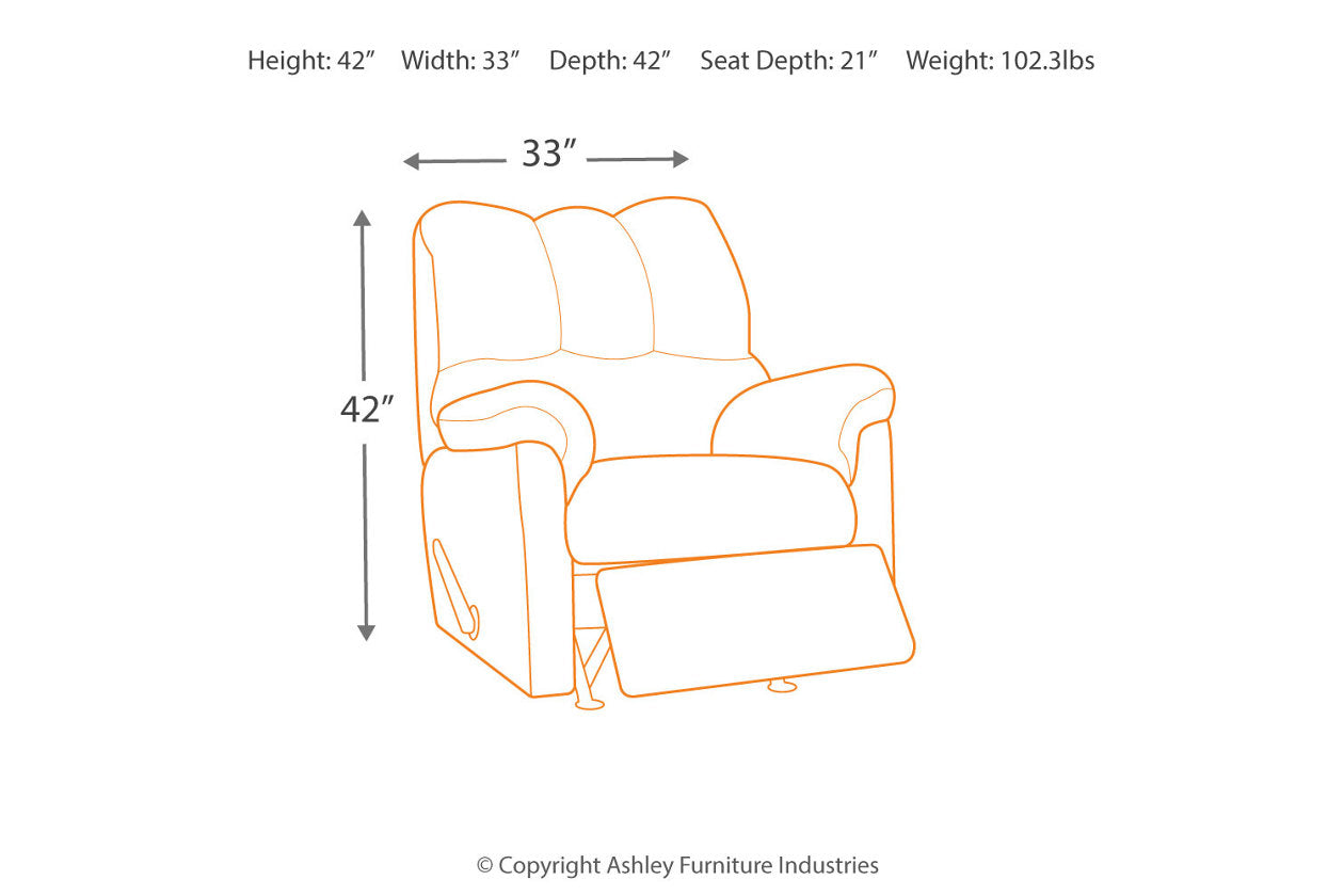 Darcy Cobblestone Recliner - 7500525 - Luna Furniture - Dallas Store