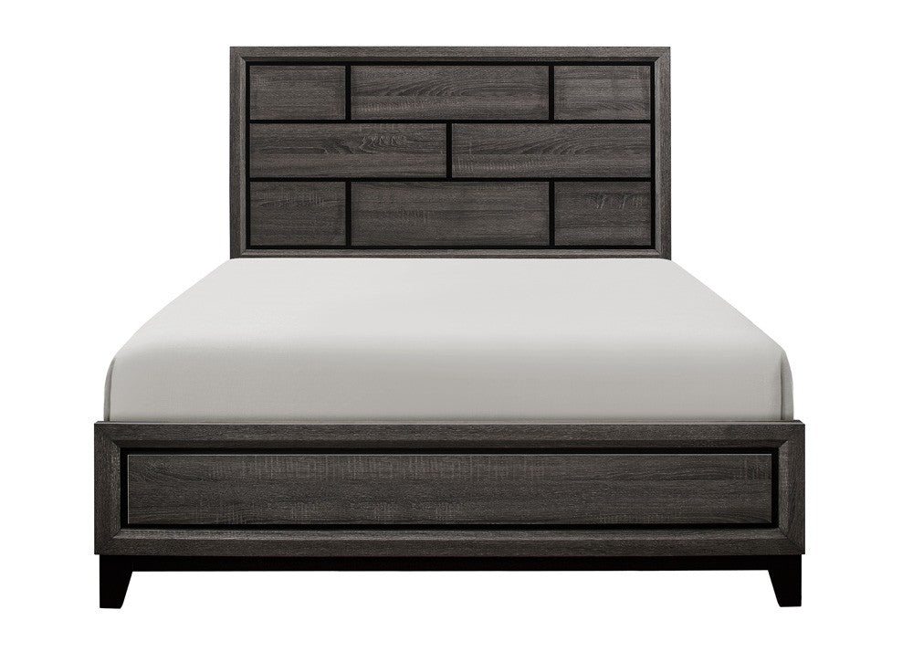 Davi Gray Full Panel Bed - SET | 1645F-1 | 1645T-3 - Luna Furniture - Dallas Store