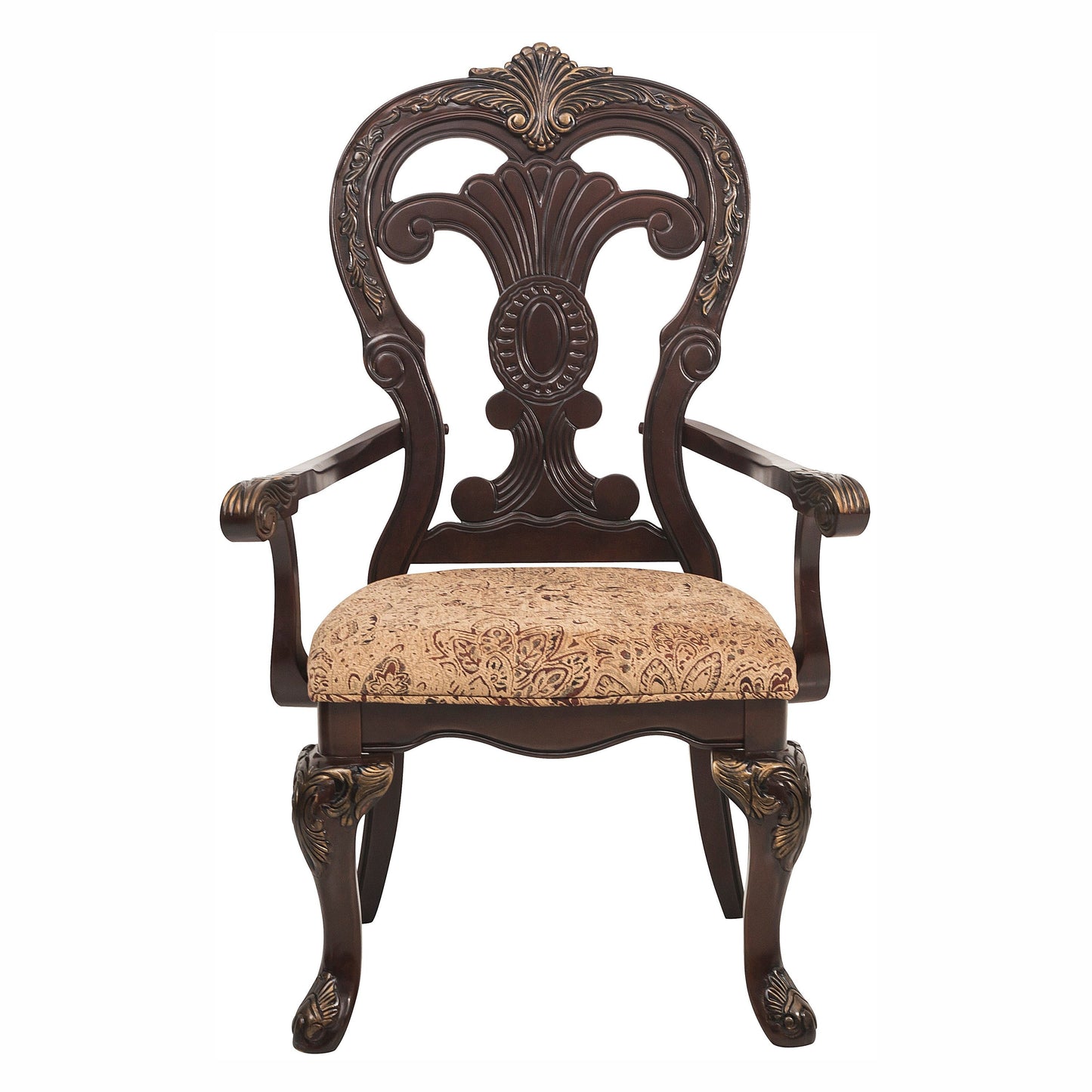 Deryn Park Cherry Arm Chair, Set of 2 - 2243A - Luna Furniture - Dallas Store