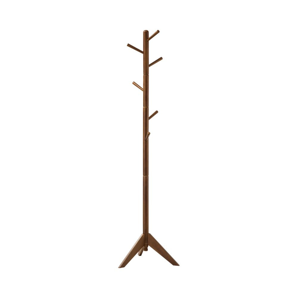 Devlin Walnut Coat Rack with 6 Hooks - 900633 - Luna Furniture - Dallas Store