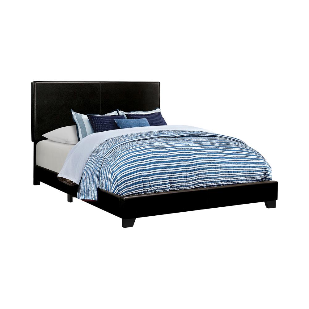 Dorian Upholstered Queen Bed Black - 300761Q - Luna Furniture - Dallas Store