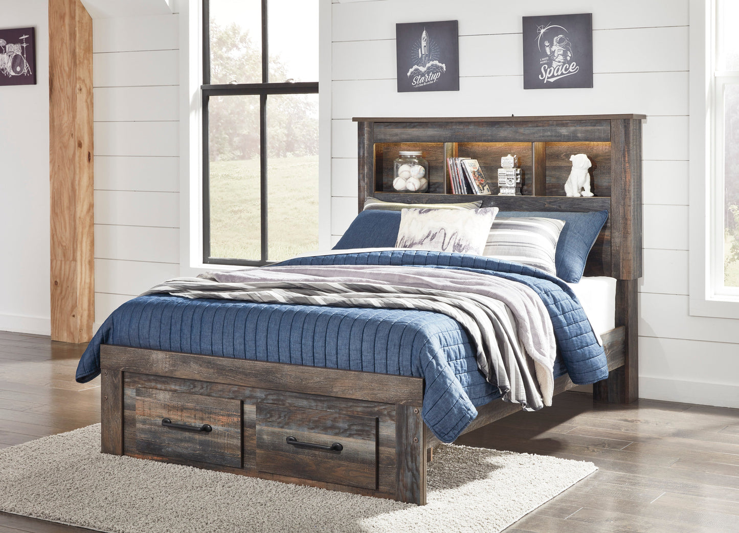 Drystan Multi Bookcase Footboard Storage Youth Bedroom Set - SET | B211-84S | B211-85 | B211-86 | B211-31 | B211-36 | B211-92 | B211-46 - Luna Furniture - Dallas Store