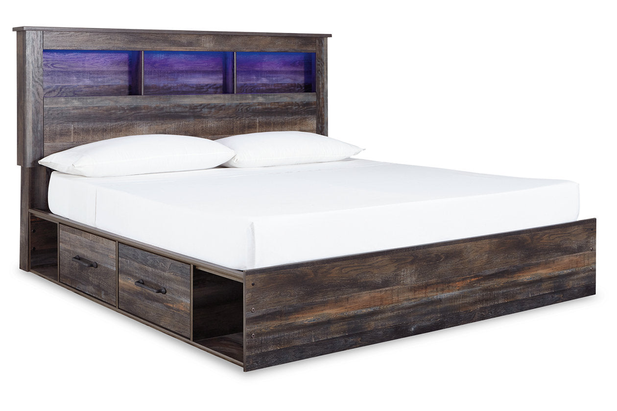 Drystan Multi King Bookcase Bed with 4 Storage Drawers - SET | B100-14 | B211-56 | B211-60(2) | B211-69 - Luna Furniture - Dallas Store
