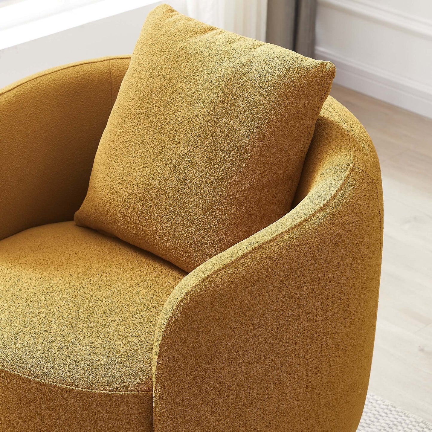 Dylan Boucle Lounge Chair Cream - AFC00483 - Luna Furniture - Dallas Store