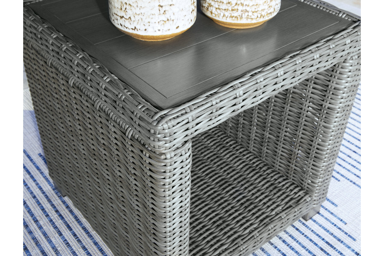 Elite Park Gray Outdoor End Table - P518-702 - Luna Furniture - Dallas Store