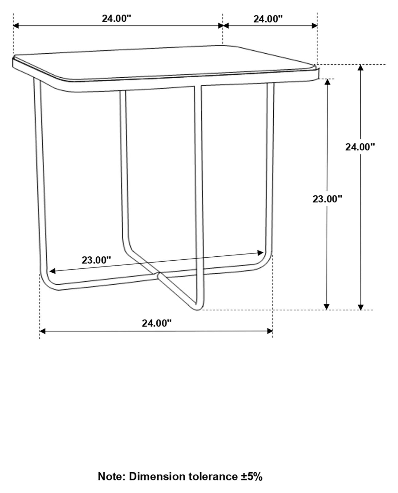 Elyna Travertine/Black Square Accent Table - 935855 - Luna Furniture - Dallas Store