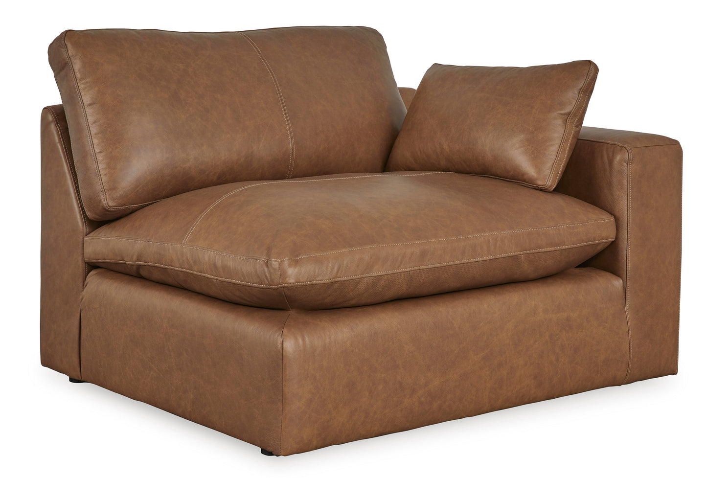 Emilia Caramel Leather 3-Piece Sectional with Ottoman - SET | 3090164 | 3090165 | 3090108 - Luna Furniture - Dallas Store