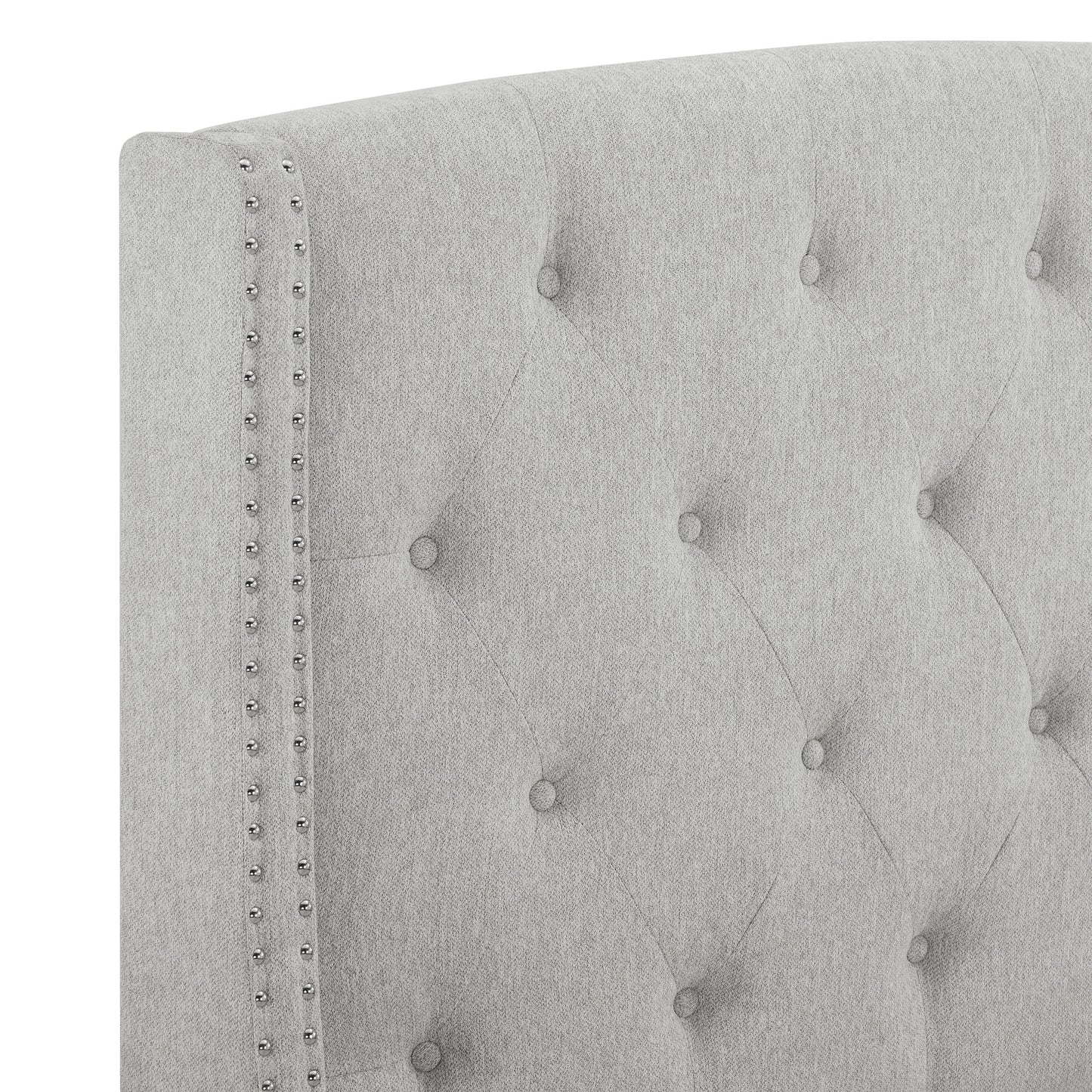 Eva Dove Gray Queen Upholstered Bed - SET | 5111DV-Q-HBFB | 5111DV-KQ-RAIL - Luna Furniture - Dallas Store