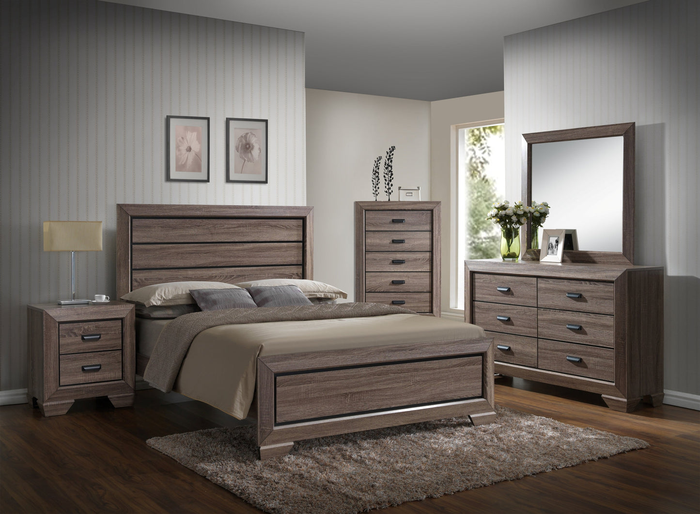 Farrow Grayish Brown Bedroom Mirror (Mirror Only) - B5500-11 - Luna Furniture - Dallas Store