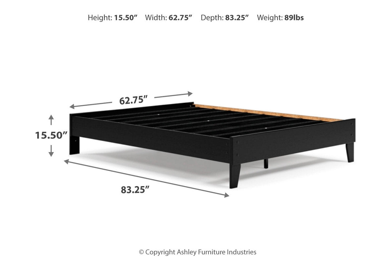 Finch Black Queen Platform Bed - EB3392-113 - Luna Furniture - Dallas Store