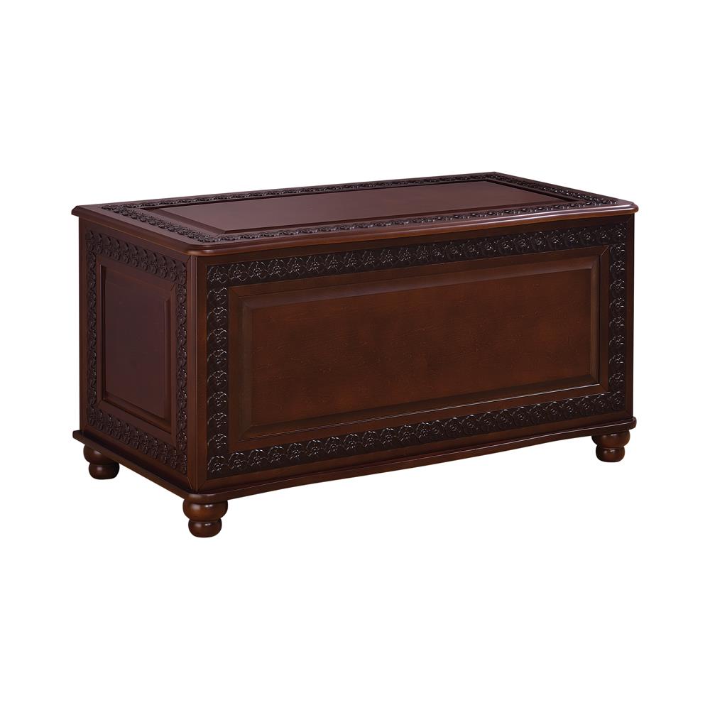 Finlay Deep Tobacco Flip Open Storage Cedar Chest - 900012 - Luna Furniture - Dallas Store