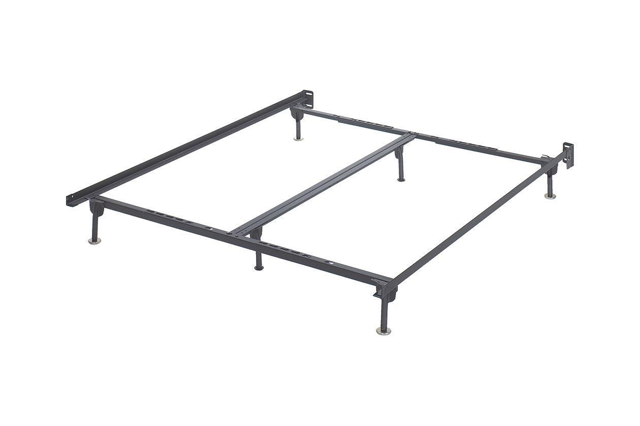 Frames and Rails Metallic Queen/King/California King Bolt on Bed Frame - B100-66 - Luna Furniture - Dallas Store