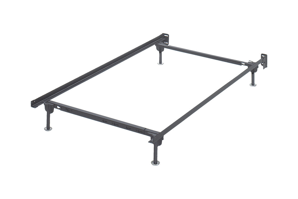 Frames and Rails Metallic Twin/Full Bolt on Bed Frame - B100-21 - Luna Furniture - Dallas Store