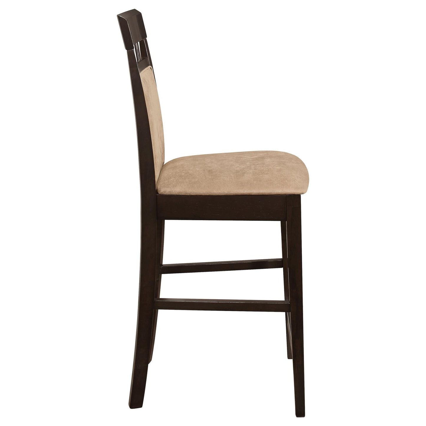 Gabriel Cappuccino/Tan Upholstered Counter Height Stools, Set of 2 - 100219 - Luna Furniture - Dallas Store