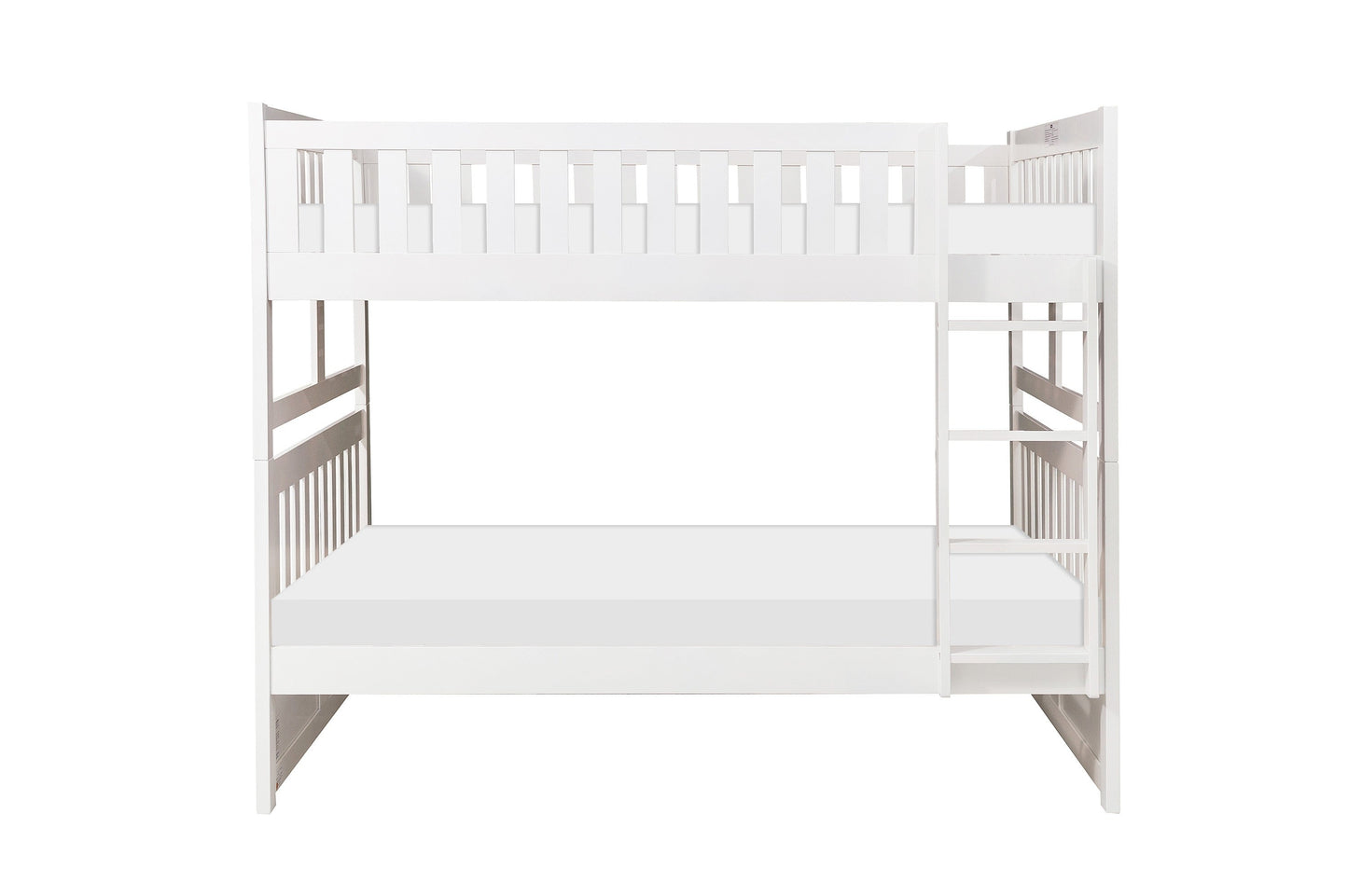 Galen White Full/Full Bunk Bed - SET | B2053FFW-1 | B2053FFW-2 | B2053FFW-SL - Luna Furniture - Dallas Store
