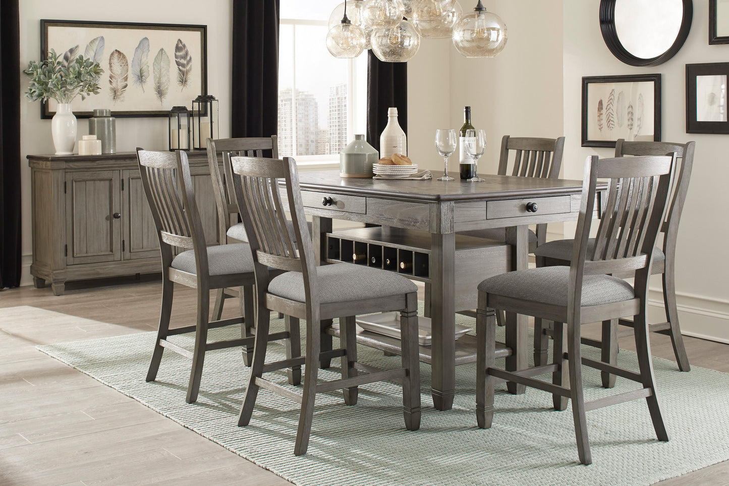 Granby Antique Gray Server - 5627GY-40 - Luna Furniture - Dallas Store