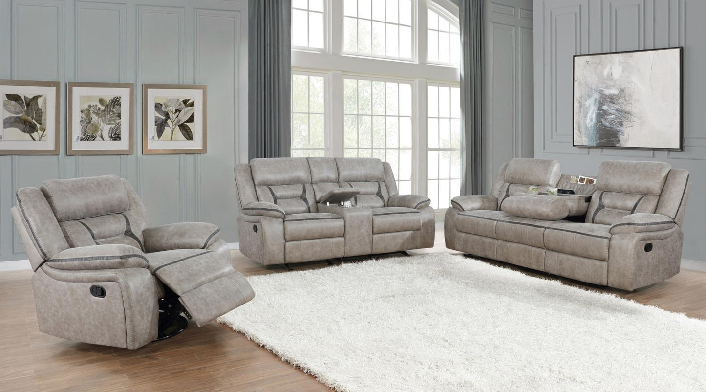 Greer Upholstered Tufted Back Glider Recliner - 651353 - Luna Furniture - Dallas Store