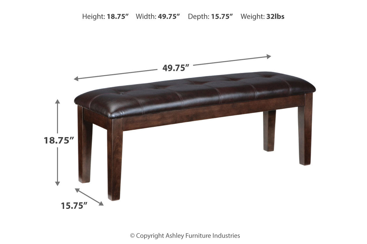 Haddigan Dark Brown Dining Bench - D596-00 - Luna Furniture - Dallas Store