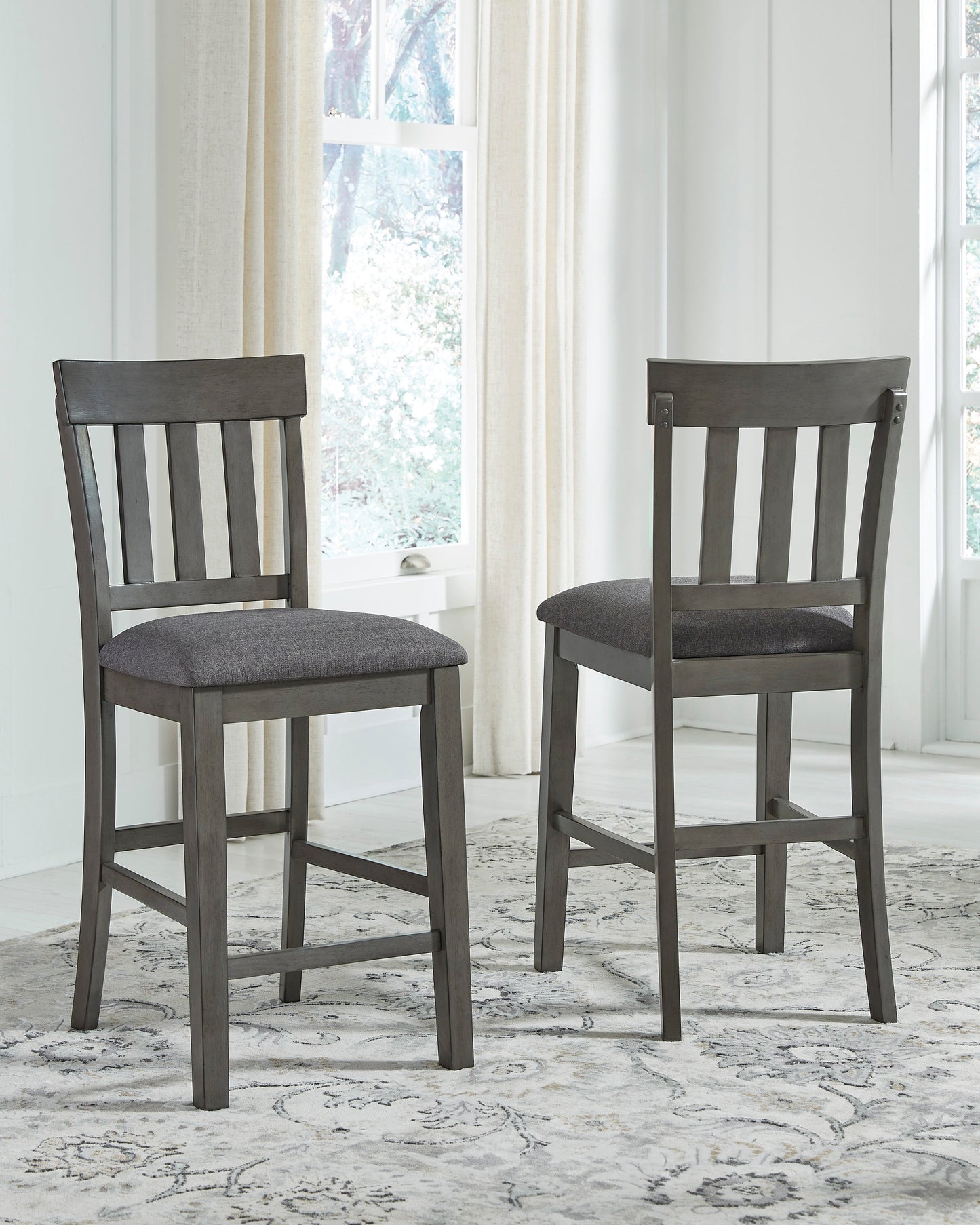 Hallanden Two-tone Gray Counter Height Set - SET | D589-42 | D589-124(3) - Luna Furniture - Dallas Store