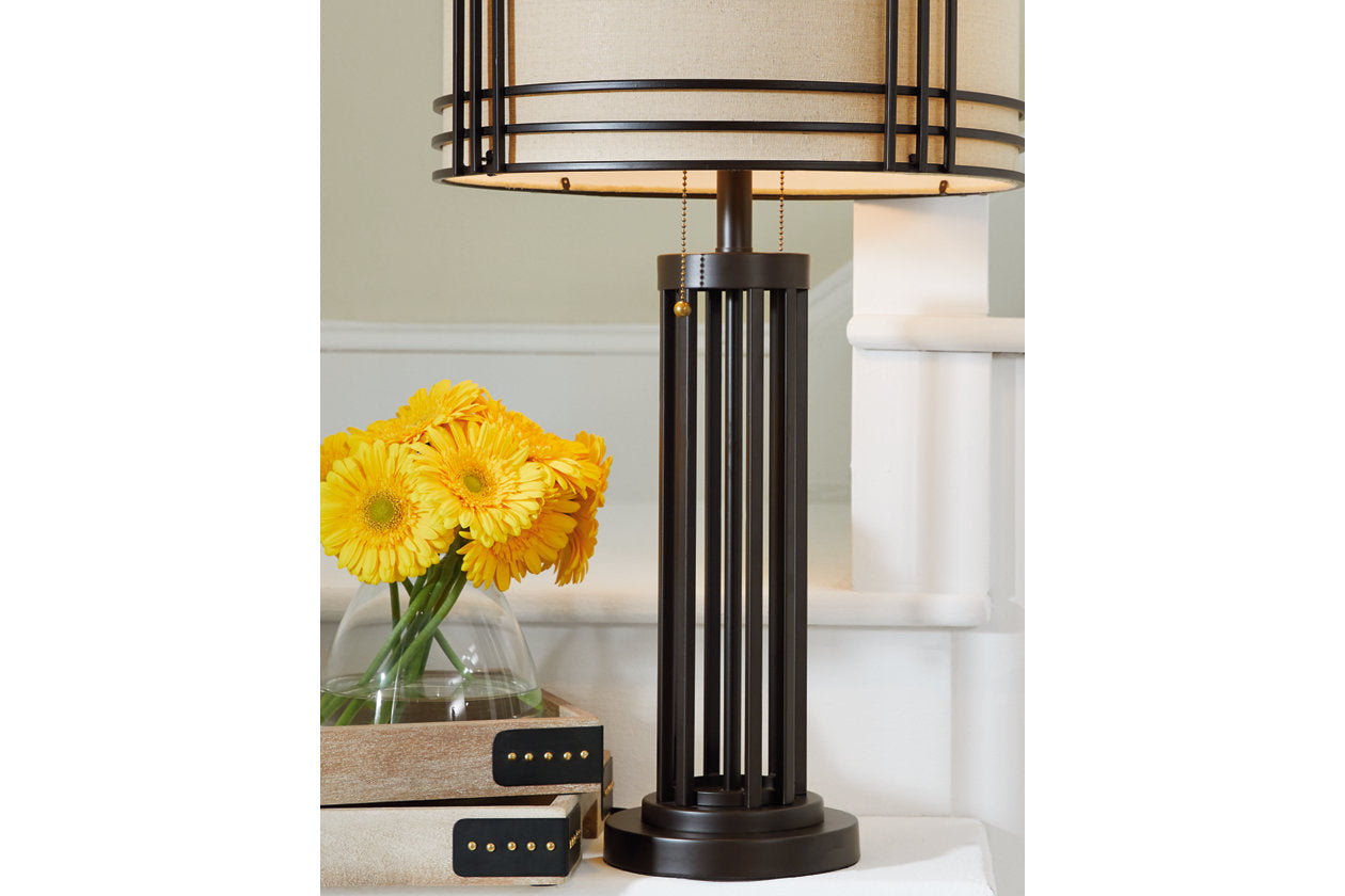 Hanswell Dark Brown Table Lamp - L208294 - Luna Furniture - Dallas Store