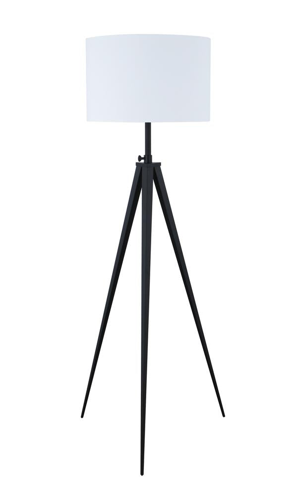 Harrington Tripod Legs Floor Lamp White/Black - 920074 - Luna Furniture - Dallas Store